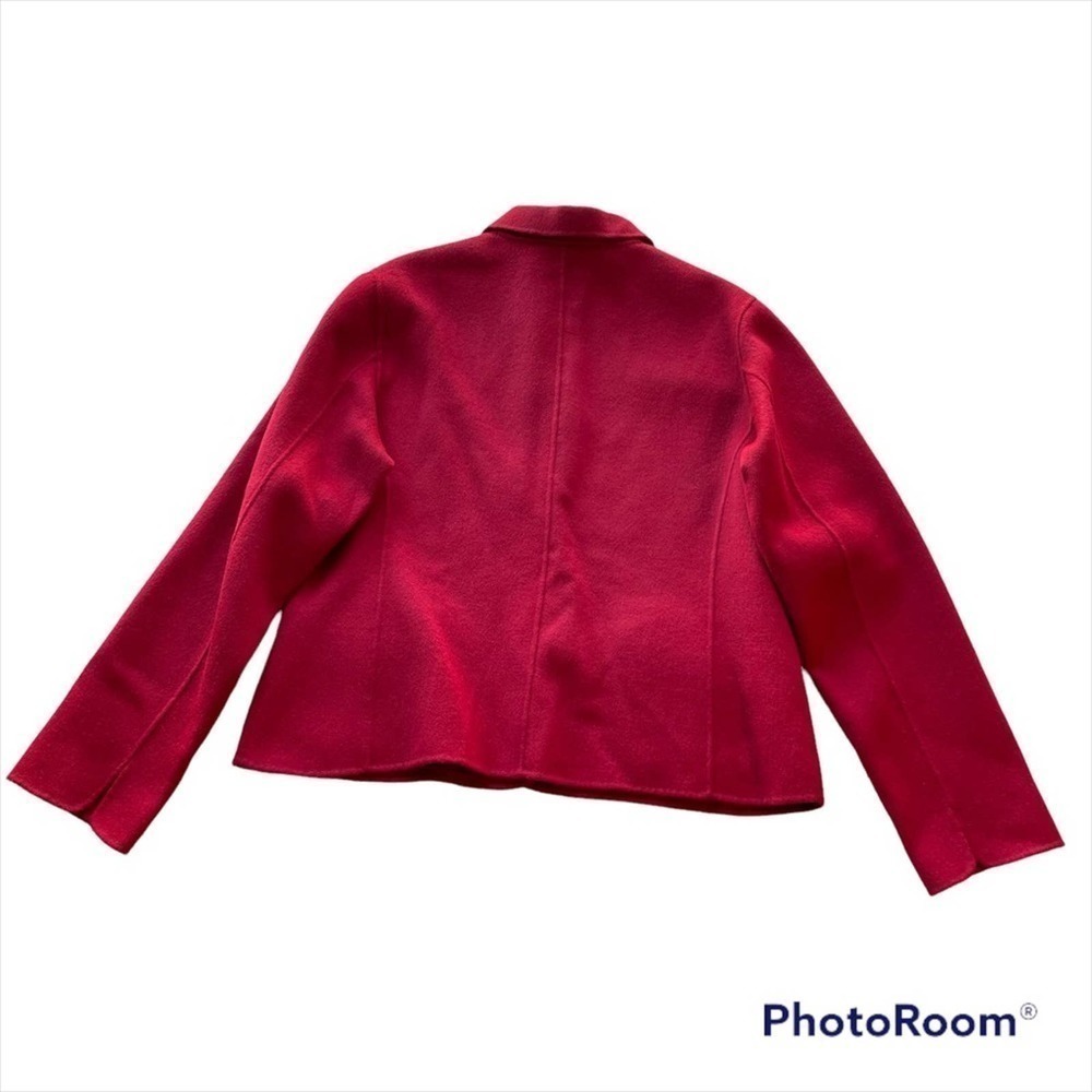 Pendleton Blazer Jacket Size Large Ruby RED Wool Preppy Workwear Business - Picture 9 of 10